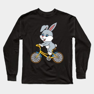 Funny Easter Shirt I Bunny MTB Rabbit biking Long Sleeve T-Shirt